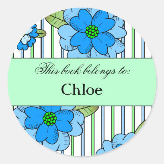 Étiquette du livre Blue Posy