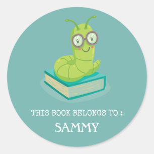 ÉTIQUETTE DU LIVRE : CUTE BABY BOOKWORM