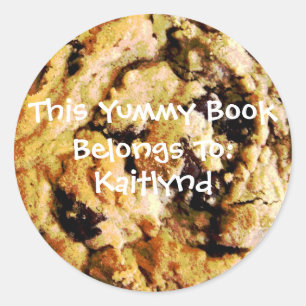 Étiquette du livre de cookies à puces de chocolat