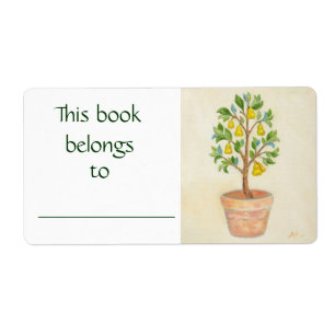Étiquette du livre de l'arbre de poires