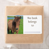 Étiquette du livre islandais Horse (En situation)