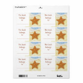 Étiquette du livre Orange Starfish (Feuille entière)