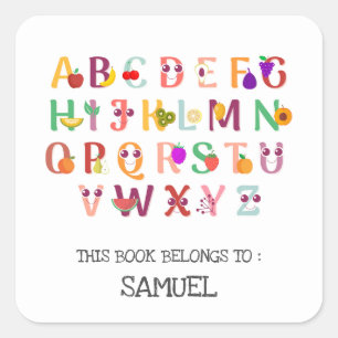 ÉTIQUETTE DU LIVRE POUR ENFANTS : GRAPHIQUE ALPHAB