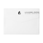 Étiquette du logo à bougie mince (Dos)