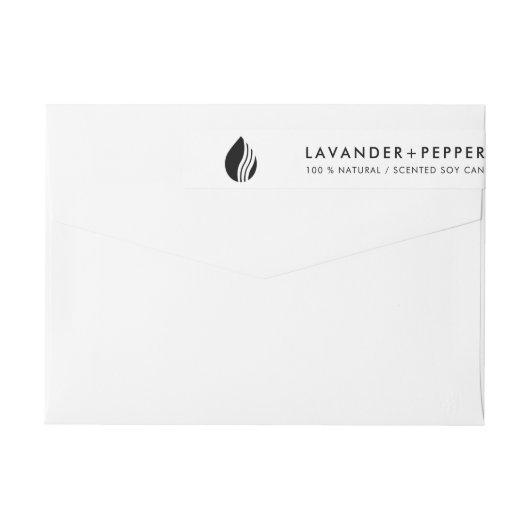 Étiquette du logo à bougie mince (Dos)