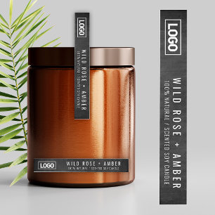 Étiquette du logo à bougie mince