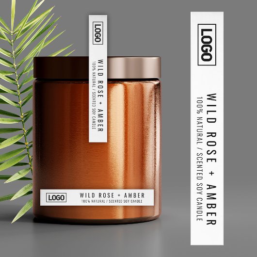 Étiquette du logo à bougie mince