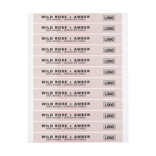 Étiquette du logo à bougie mince, rosé de phoque à (Feuille)