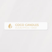 Étiquette du logo de la bougie fine (Design 2)