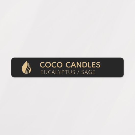 Étiquette du logo de la bougie fine (Design 1)