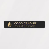 Étiquette du logo de la bougie fine (Design 2)