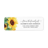 Étiquette Du mémorial funéraire de famille de tournesol flor (Devant)