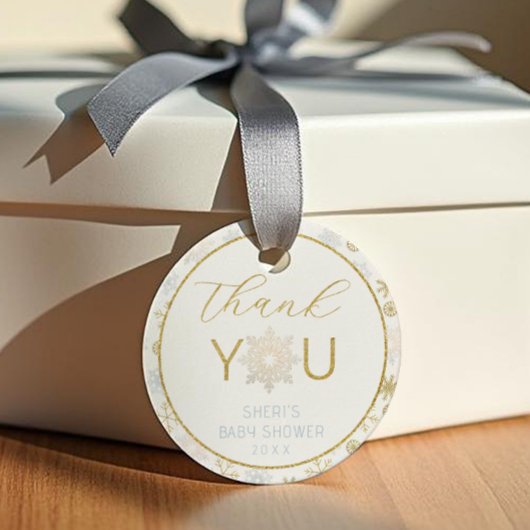 Étiquette du Merci de flocon de neige Winter Wonde