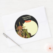 Étiquette du nom de la fête d'Halloween - Tête Cit (Enveloppe)