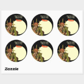 Étiquette du nom de la fête d'Halloween - Tête Cit (Feuille)