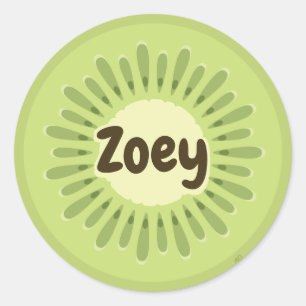 Étiquette du nom des fruits Kiwi