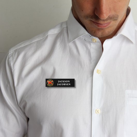 Étiquette du nom du casque du pompier