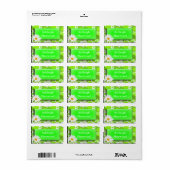 Étiquette du nom du cercle vert (Feuille entière)