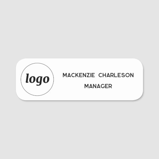 Étiquette du nom du personnel de l'employé magnéti (Devant)