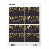 Étiquette du package Gray & Gold Foil Modern Confe (Feuille entière)