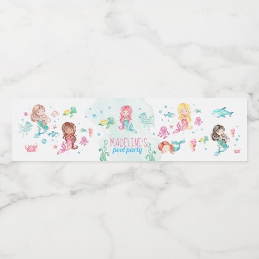 Étiquette du parti de la sirène, sirène (Étiquettes simples)