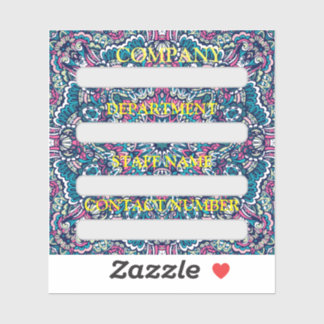 ÉTIQUETTE DU PERSONNEL STICKER POUR L'ENTREPRISE