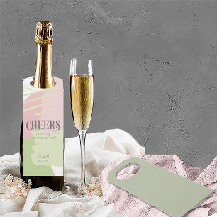 Étiquette du porte-bouteille Mariage de couleur Sp