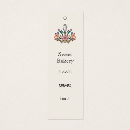 Étiquette du prix de la boulangerie (Devant)