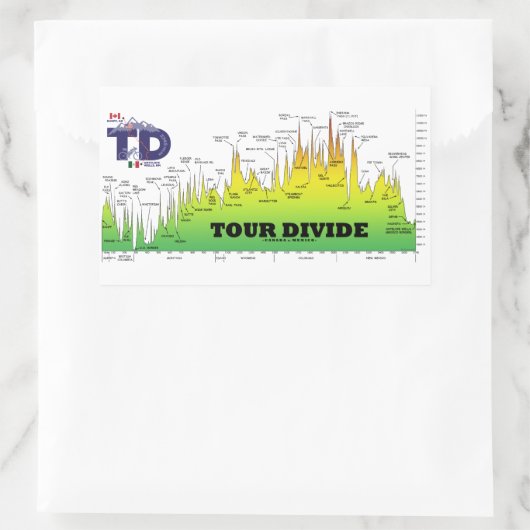 Étiquette du profil Tour Divide Elevation (Sac)