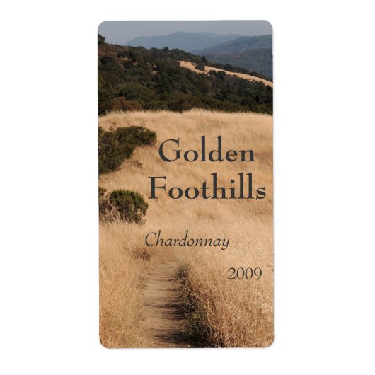 Étiquette du sentier des contreforts de Californie (Devant)