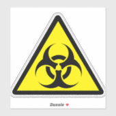 Étiquette du symbole de danger biologique (Feuille)