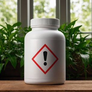 Étiquette du symbole de danger de marque d'exclama