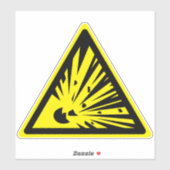 Étiquette du symbole de danger des matières explos (Feuille)
