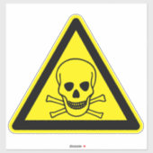 Étiquette du symbole de danger des matières toxiqu (Feuille)