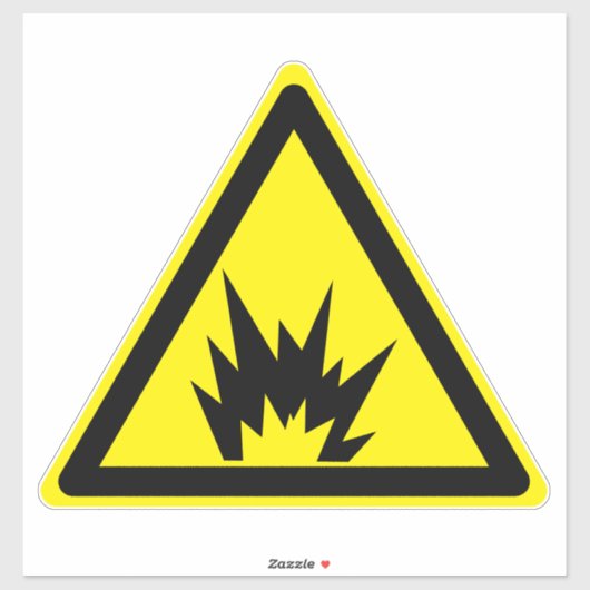 Étiquette du symbole de danger d'explosion (Feuille)