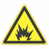 Étiquette du symbole de danger d'explosion (Devant)