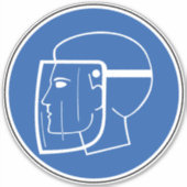 Étiquette du symbole de danger du Bouclier de visa (Devant)