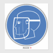 Étiquette du symbole de danger du Bouclier de visa (Feuille)