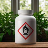 Étiquette du symbole de danger du cercle