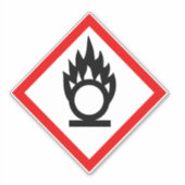 Étiquette du symbole de danger du cercle (Devant)