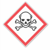 Étiquette du symbole de danger du crâne et des os  (Devant)