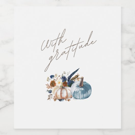 Étiquette du vin de Thanksgiving (Étiquettes simples)