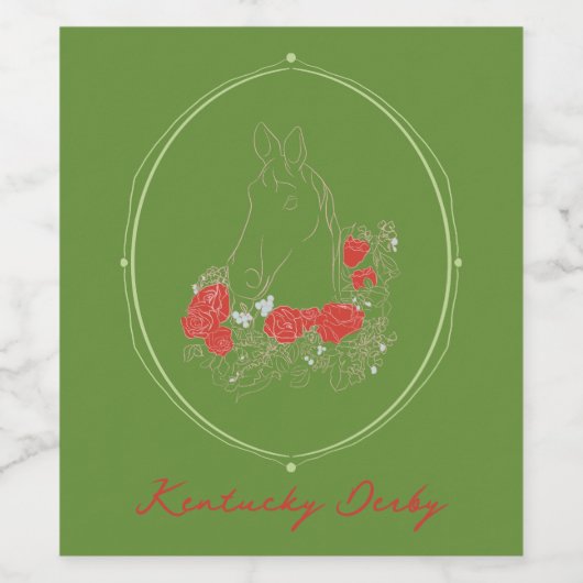 Étiquette du vin du Kentucky Derby (Étiquettes simples)