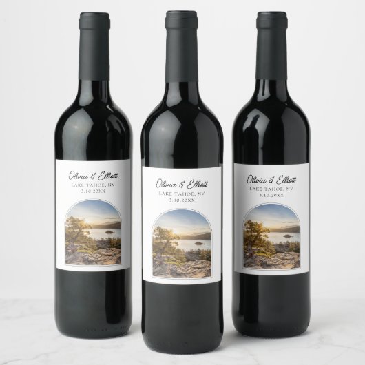 Étiquette du vin Mariage du lac Tahoe (Bouteilles)
