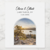 Étiquette du vin Mariage du lac Tahoe (Étiquettes simples)