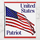 ÉTIQUETTE du vin Patriot américain (Étiquettes simples)