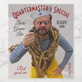 Étiquette du vin rouge du Quartermaster ! (Étiquettes simples)