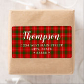 Étiquette Duc vert et rouge de Rothesay Tartan (En situation)