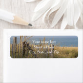 Étiquette Dunes de sable et clôture de plage (En situation)