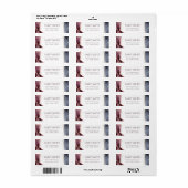 Étiquette Dusk Watercolor Géométrique Moderne adresse de ret (Feuille entière)